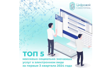 ТОП 5 массовых социально значимых услуг в электронном виде с начала 2024 года