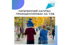 С 1 февраля 2024 года маткапитал был проиндексирован на 7,5%